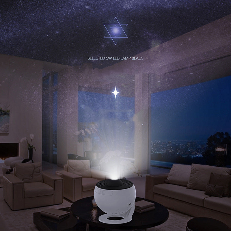 Galaxy Star Projector Night Light – 360° Rotation LED Lamp with Remote