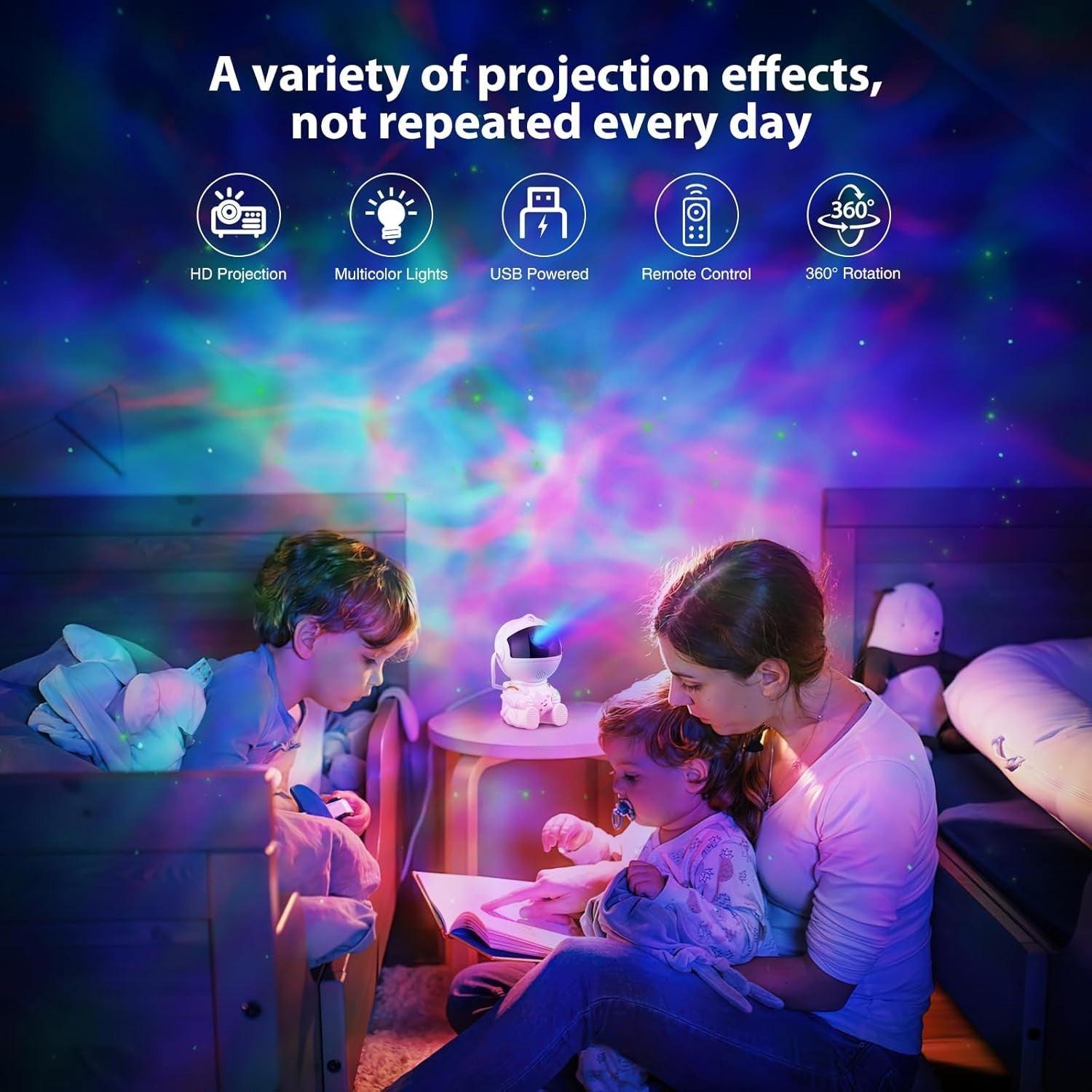 Astronaut Galaxy Projector – 360° Star Night Lamp
