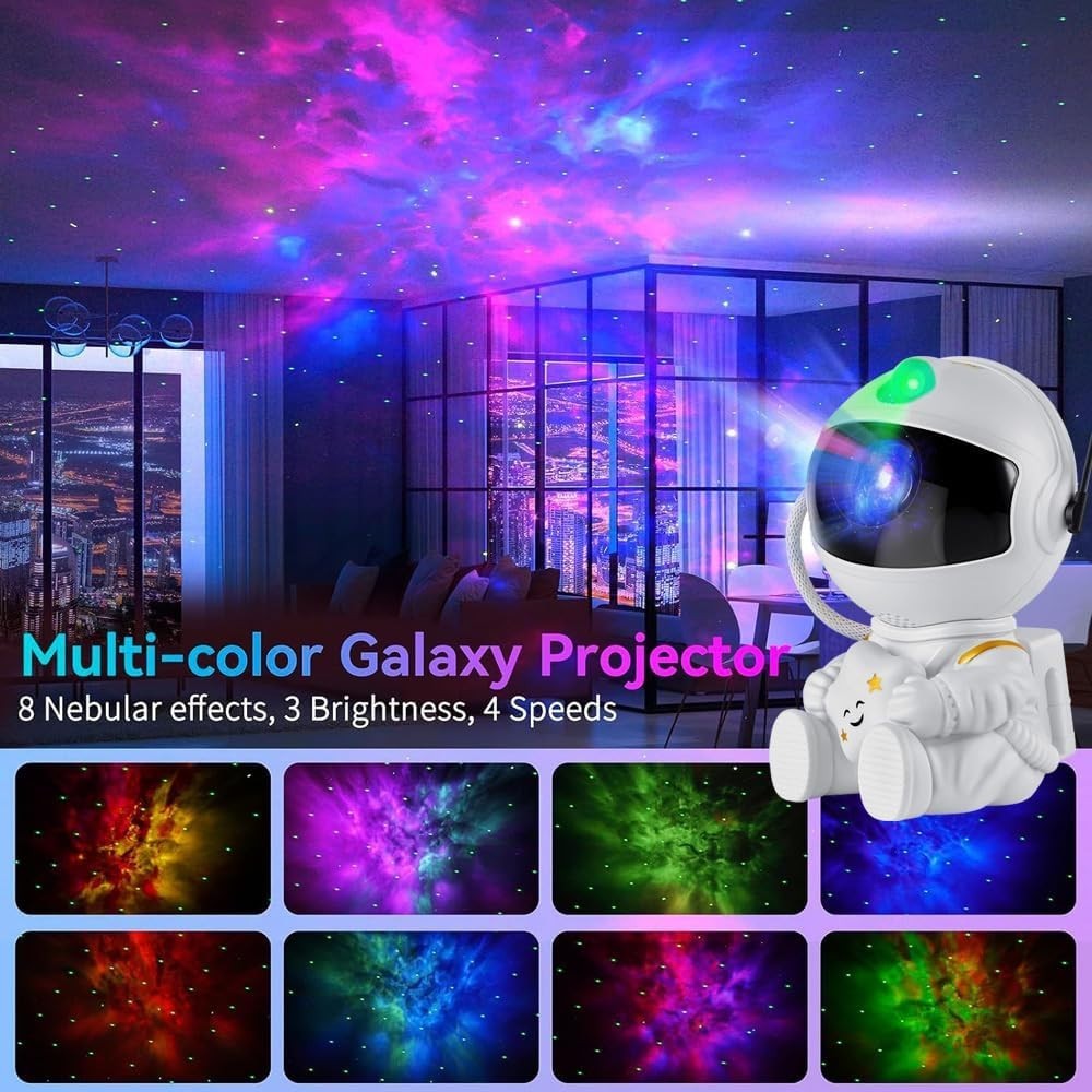 Astronaut Galaxy Projector – 360° Star Night Lamp
