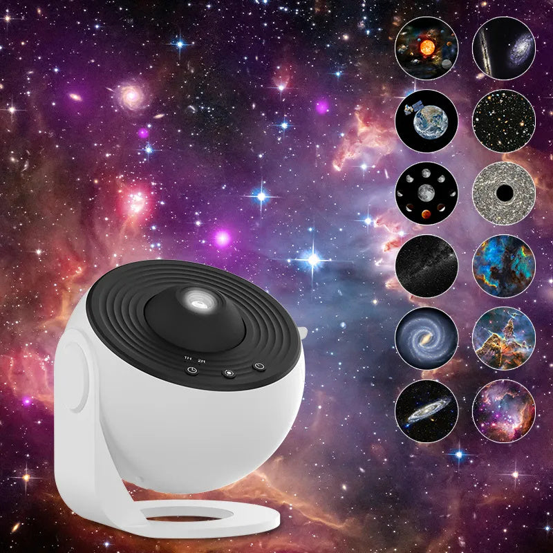 Galaxy Star Projector Night Light – 360° Rotation LED Lamp with Remote